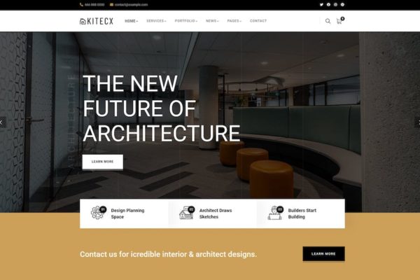 Thème WordPress pour architecture et intérieur - Kitecx