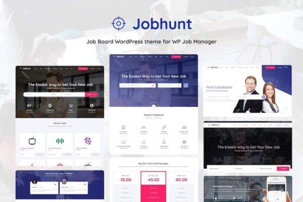 Thème WordPresssource Job Board pour WP Job Man - Jobhunt