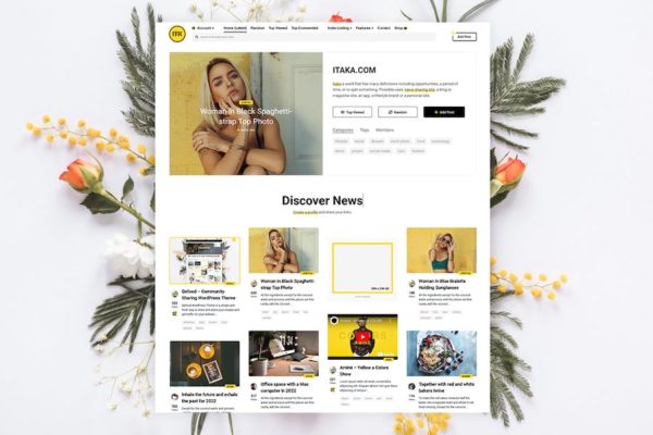Thème WordPress de partage de contenu - Itaka