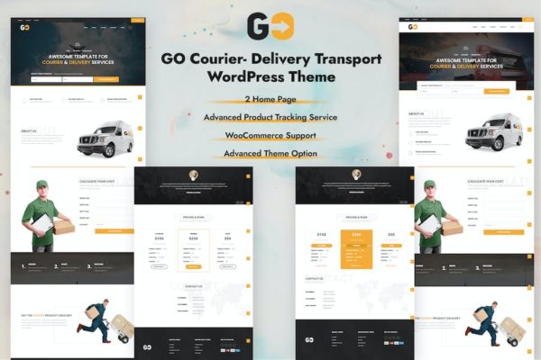 Thème WordPress de livraison et de transport - GO Courier