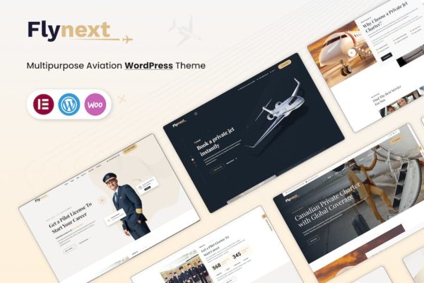 Thème WordPress polyvalent pour l'aviation - Flynext