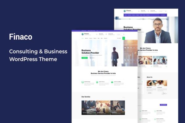 Thème WordPress pour site de conseil et d'entreprise - Finaco