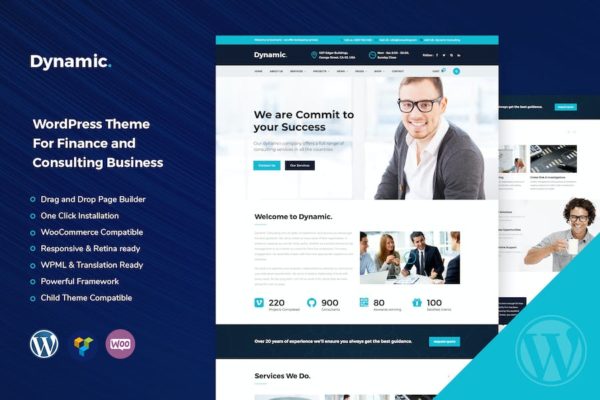 Thème WordPress pour la finance et le conseil - Dynamic