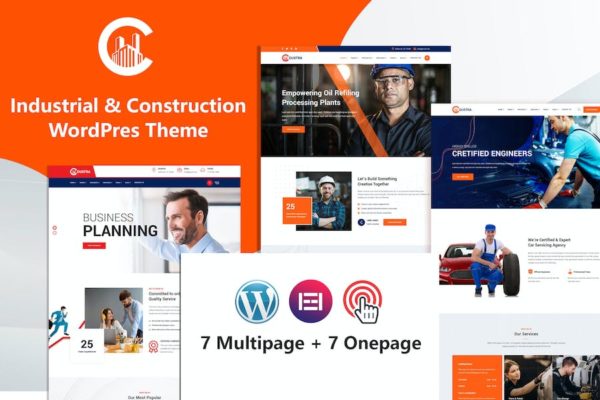 Thème WordPress adaptatif pour site industriel et de construction - Dustra