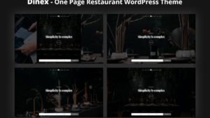 Thème WordPress d'une page pour restaurant - Dinex