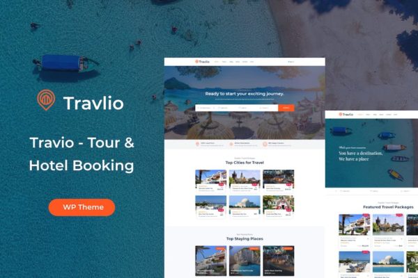 Thème WordPress pour site de réservation de voyages - Travlio