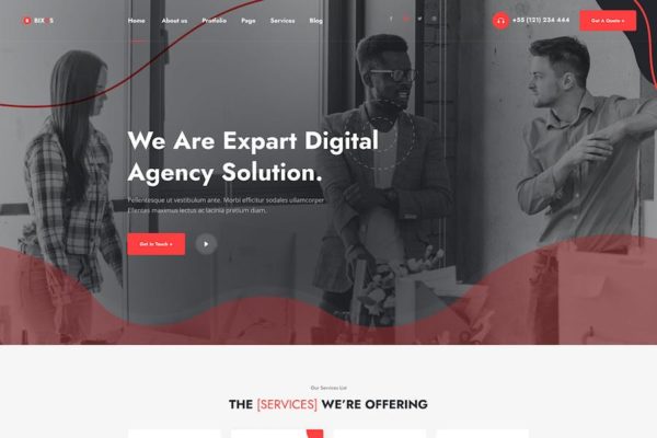 Thème WordPress pour entreprise et agence numérique - Bixos