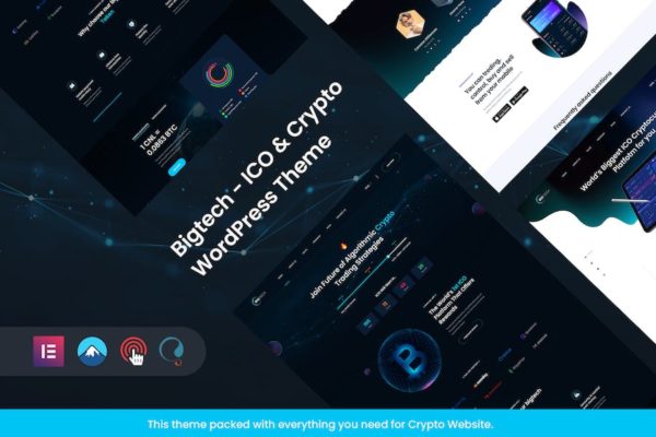 Thème WordPress ICO et Crypto Landing - Bigtech