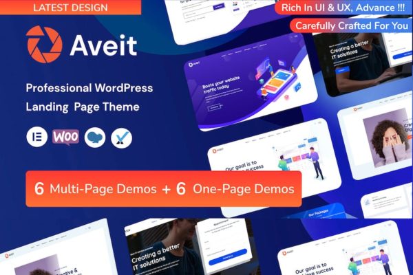 Thème WordPress pour page de destination Elementor - Aveti