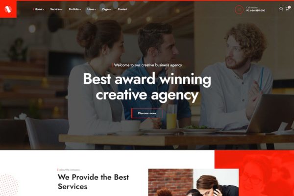 Thème WordPress pour agence commerciale créative - Sominx