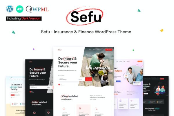 Thème WordPress pour les assurances et les finances - Sefu