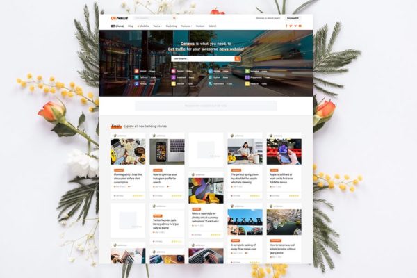 Thème WordPress créatif pour les blogueurs - Qenews