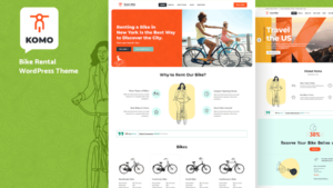 Thème WordPress pour boutique de location de vélos - Komo