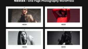 Thème WordPress de photographie d'une page - Nextex