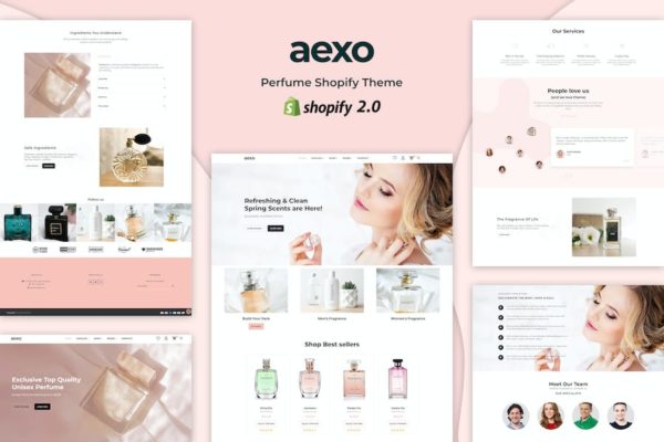 Thème Shopify pour boutique de parfums et cosmétiques Axeo