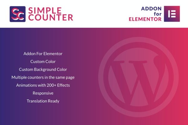 Compteur simple pour Elementor WordPress Plugiciels