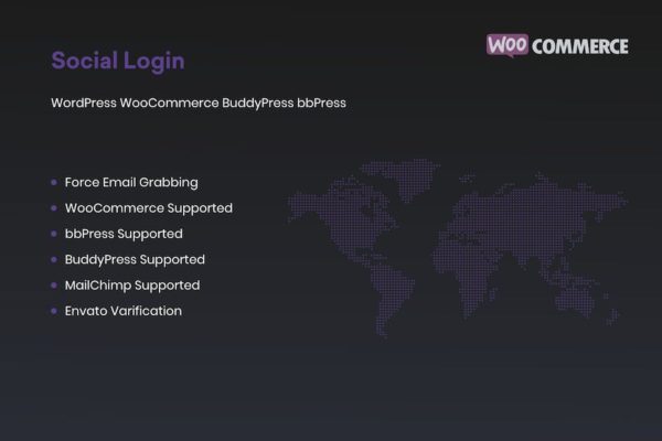 Connexion sociale pour WordPress WooCommerce BuddyPress