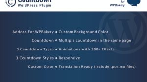 Modules pour WPBakery Page Builder Countdown