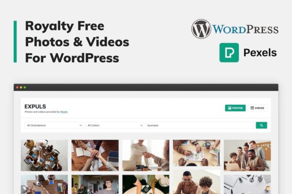 Expuls Photos et vidéos libres de droits pour WordPress