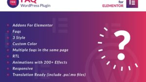 FAQ pour Elementor WordPress Plugiciels