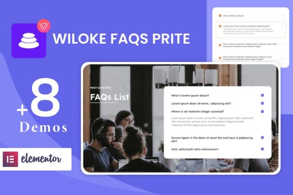 FAQ sur Wiloke | Module Prite Elementor