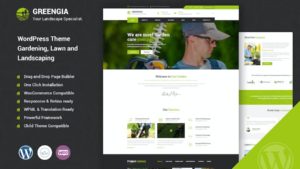 Thème WordPress adaptatif pour site de jardinage Greengia