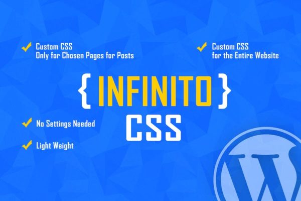 CSS personnalisé pour les pages et les articles choisis INFINITO