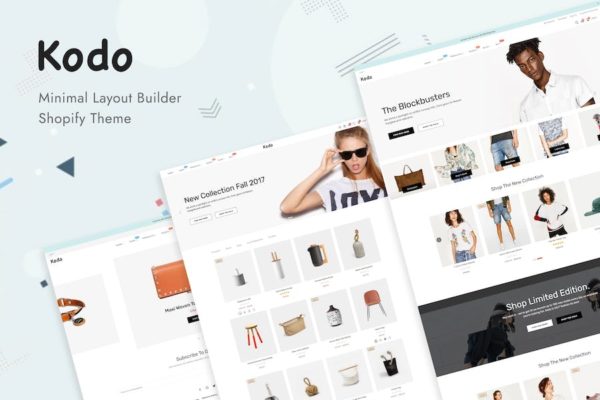 Thème Shopify du générateur de mise en page minimale Kodo