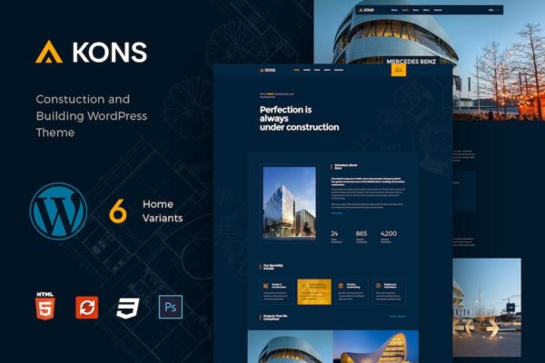 Thème WordPress pour la construction Kons