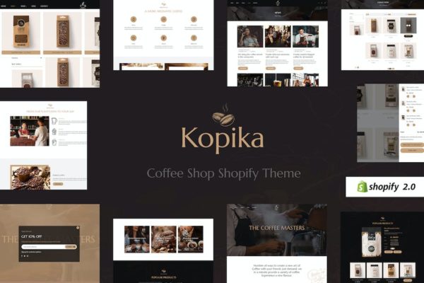 Thème Shopify pour café, boulangerie et café Kopiko