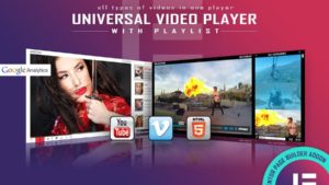 Elementor Widget Lecteur vidéo universel