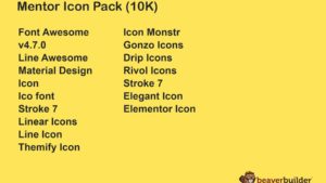 Mentor Icon Pack for Beaver Page Builder