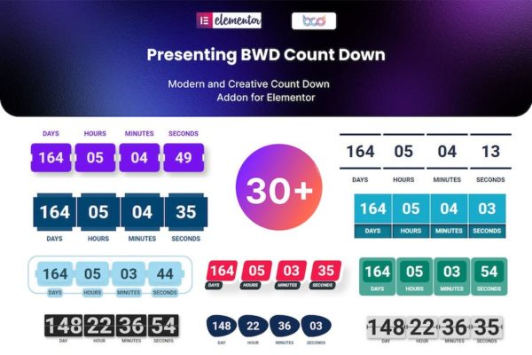 Module BWD Count Down pour elementor