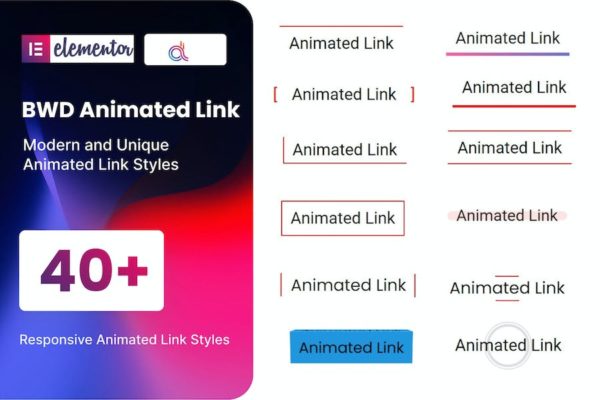 Module complémentaire BWD Animated Link pour Elementor