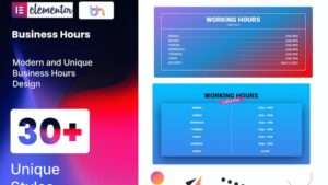 Module complémentaire BWD Business Hours pour elementor