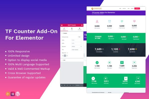 widget pour Elementor Module complémentaire Counter