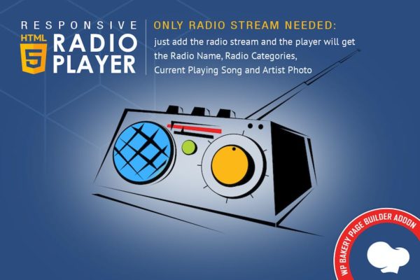 Lecteur radio HTML5 Module complémentaire WPBakery