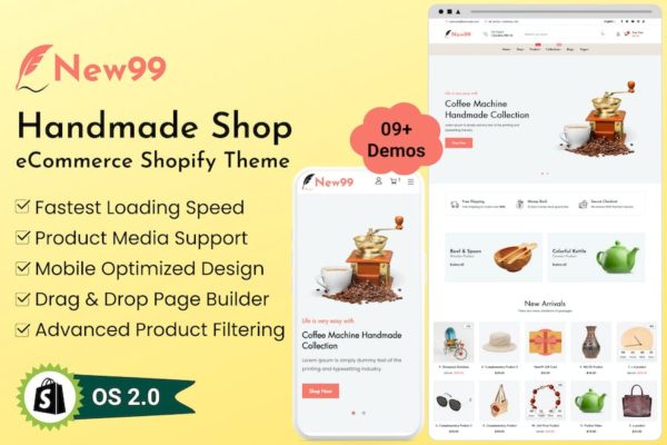 Thème Shopify pour boutique artisanale - New99