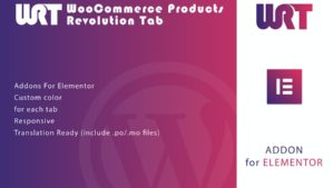 Onglet Révolution des produits WooCommerce pour Elementor