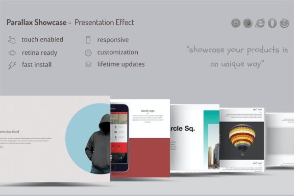 Présentez vos produits Parallax Showcase Effects