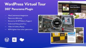 Plugiciels Panorama 360 pour la visite virtuelle WordPress