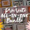 Bundle 1123 Fonts & Brushes & Palettes pour Procreate