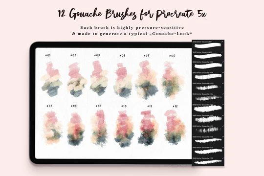 Bundle 1123 Fonts & Brushes & Palettes pour Procreate