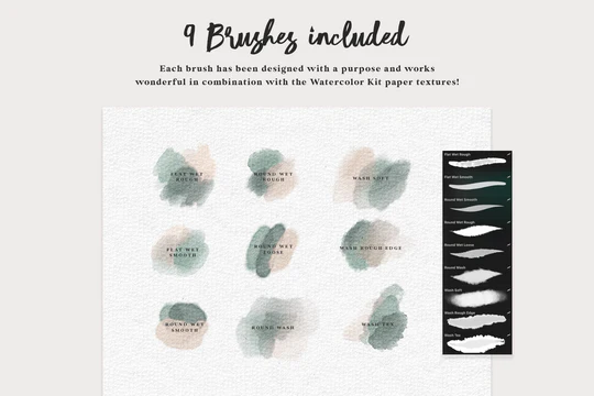 Bundle 1123 Fonts & Brushes & Palettes pour Procreate